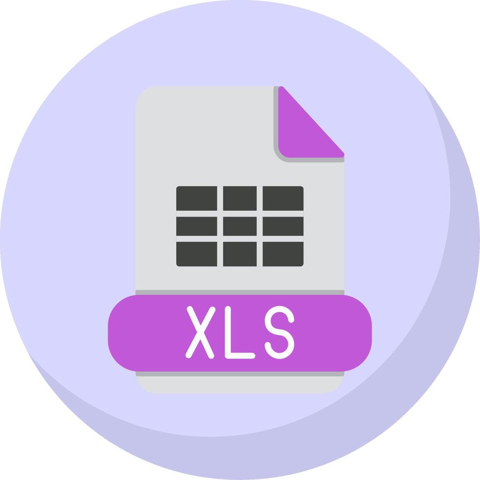 xls plano burbuja icono vector