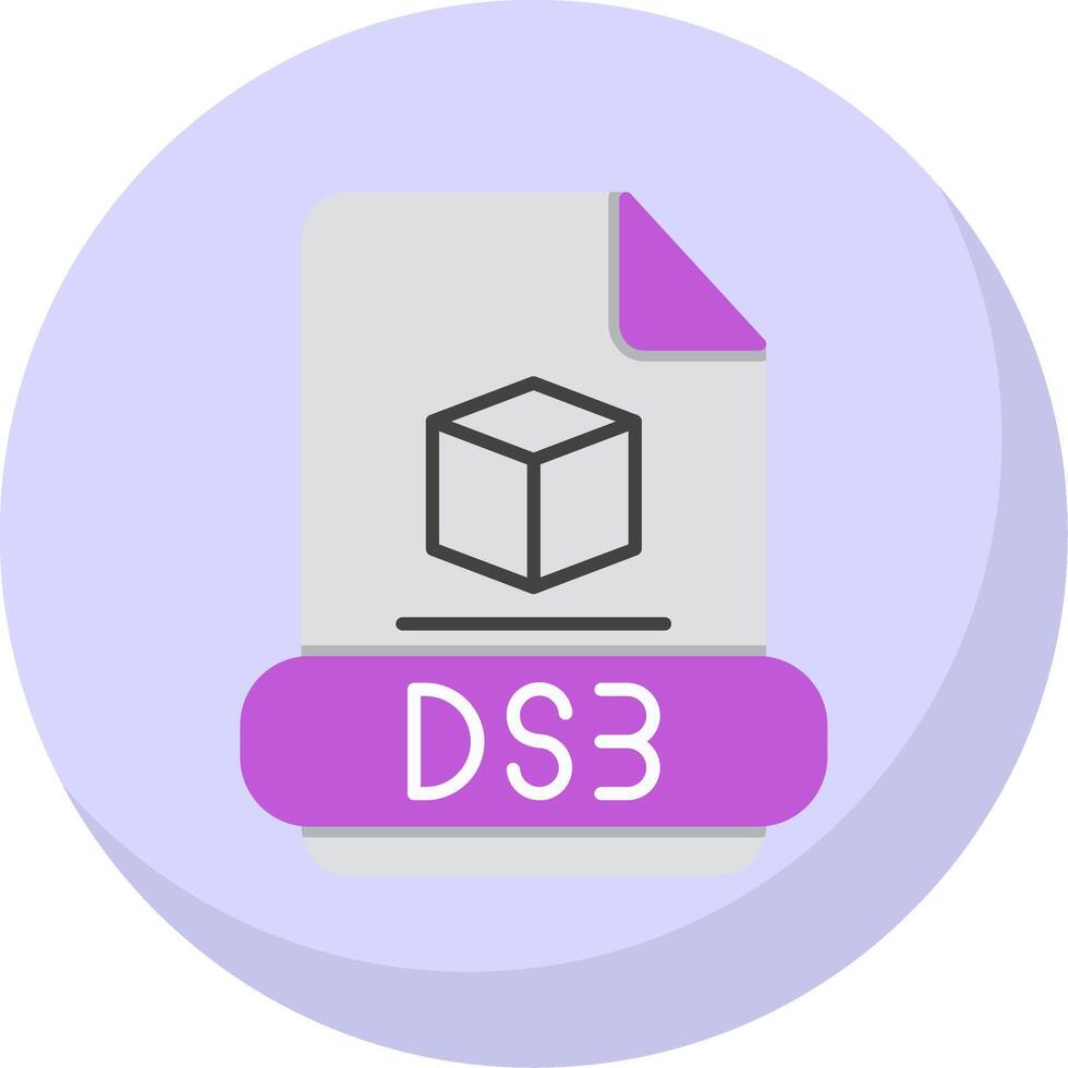 3ds Flat Bubble Icon vector