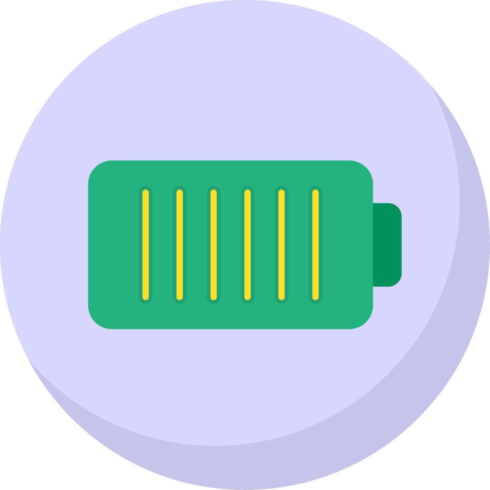 Battery Flat Bubble Icon vector