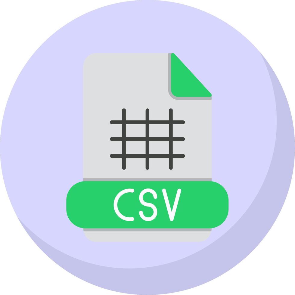 Csv Flat Bubble Icon vector