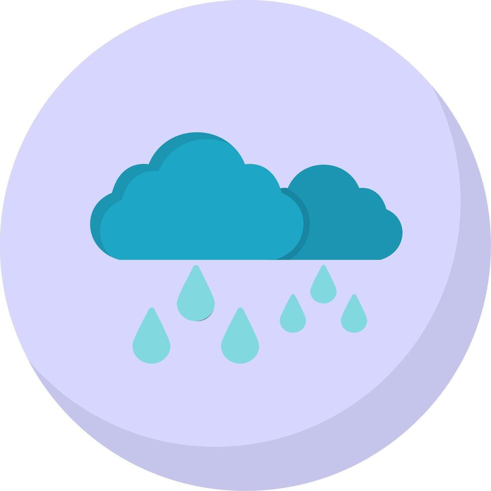 Rainy Flat Bubble Icon vector