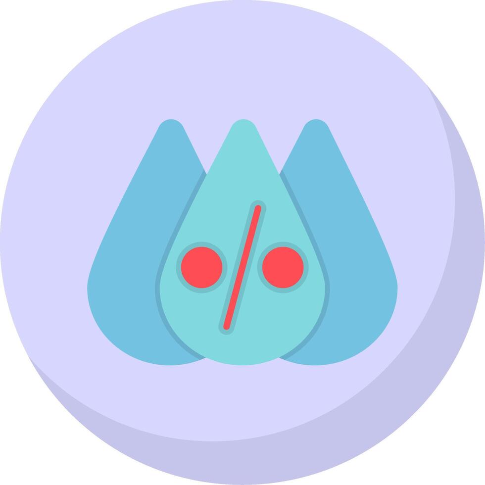 Humidity Flat Bubble Icon vector