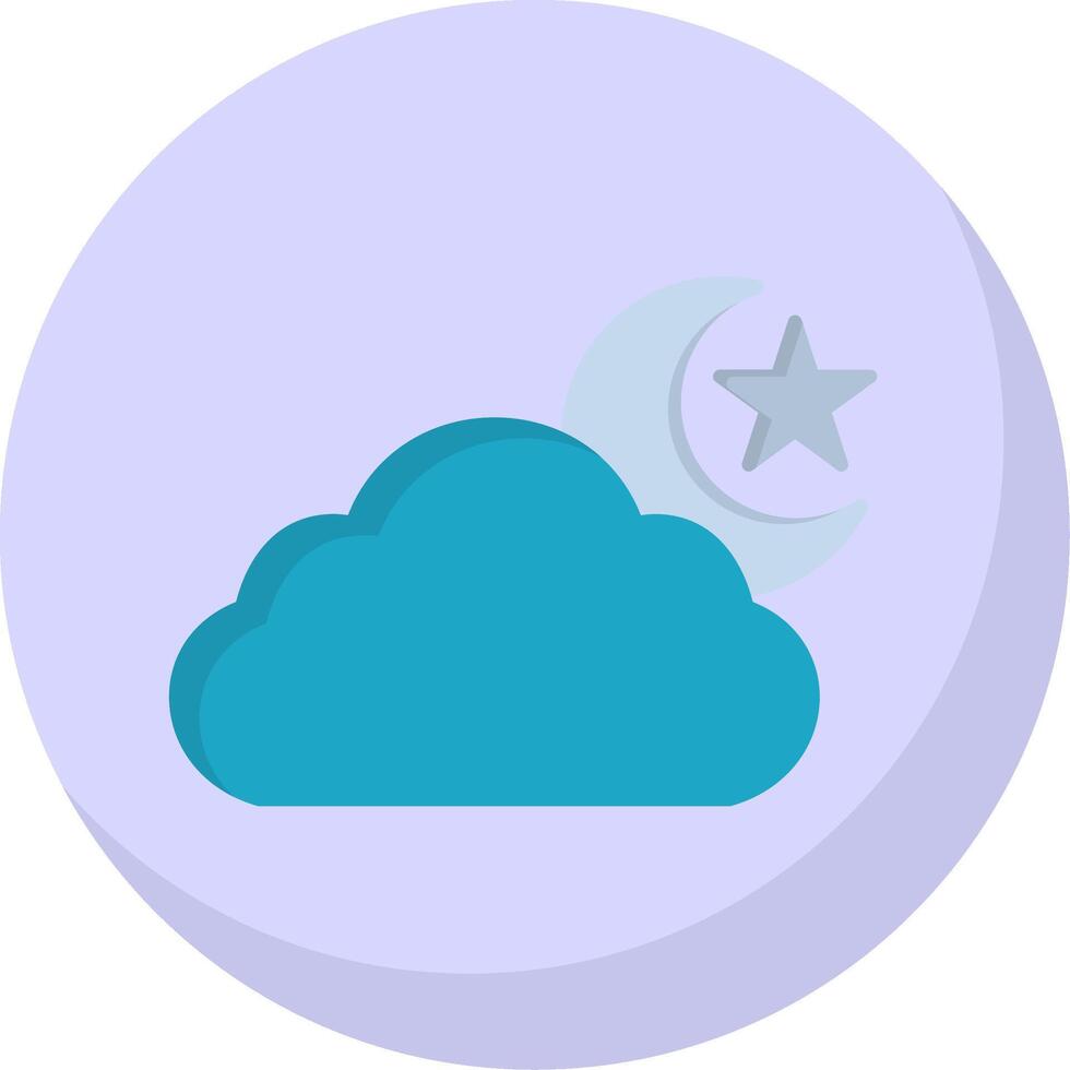 Cloud Flat Bubble Icon vector