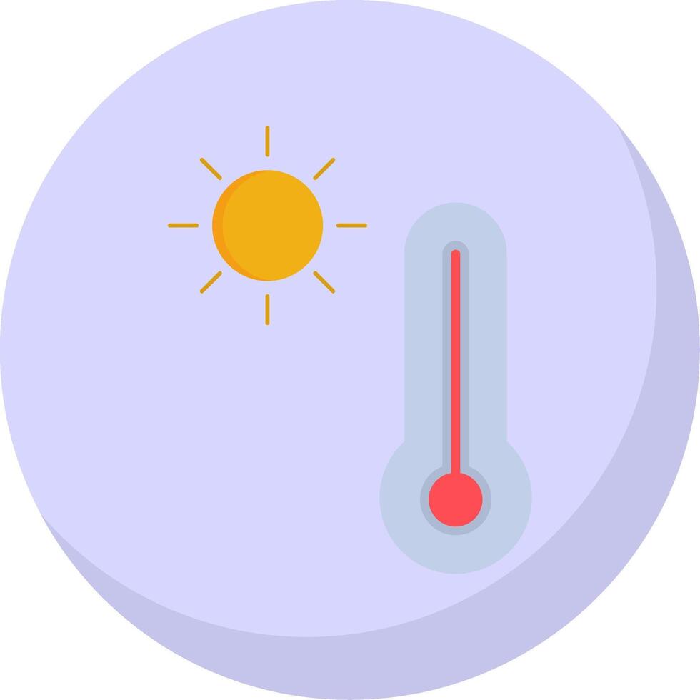 Warm Flat Bubble Icon vector