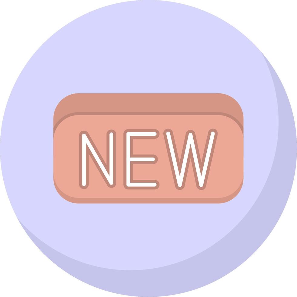 nuevo tarjeta plano burbuja icono vector