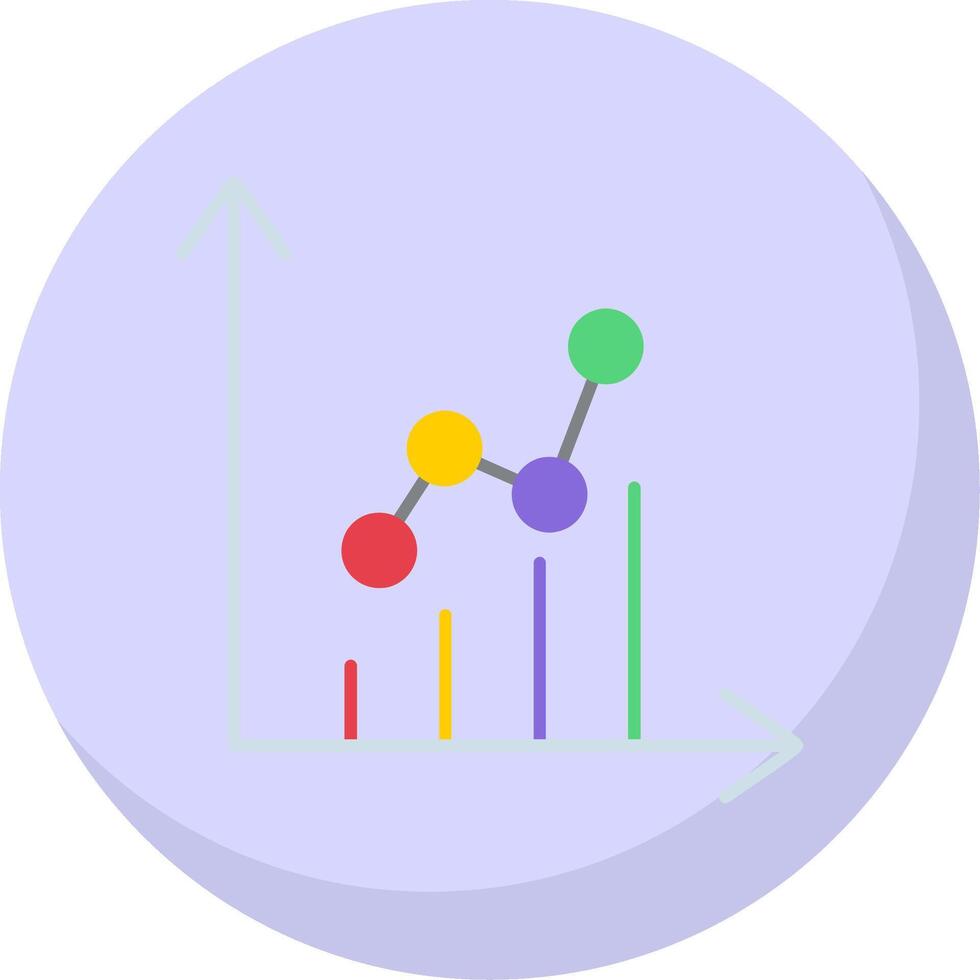 Graph Flat Bubble Icon vector