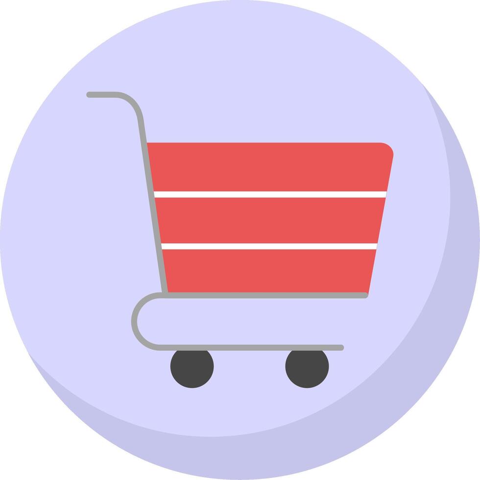Shopping Cart Flat Bubble Icon vector