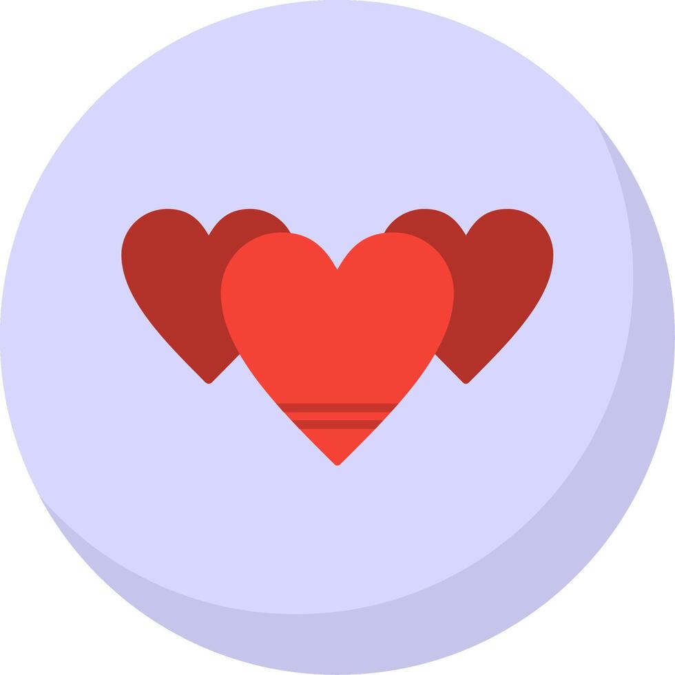 Heart Flat Bubble Icon vector
