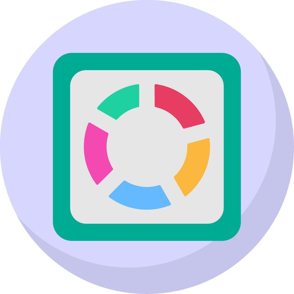 Pie Chart Flat Bubble Icon vector