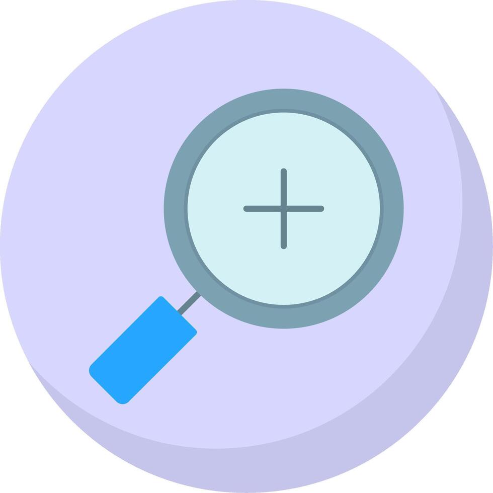 Zoom In Flat Bubble Icon vector