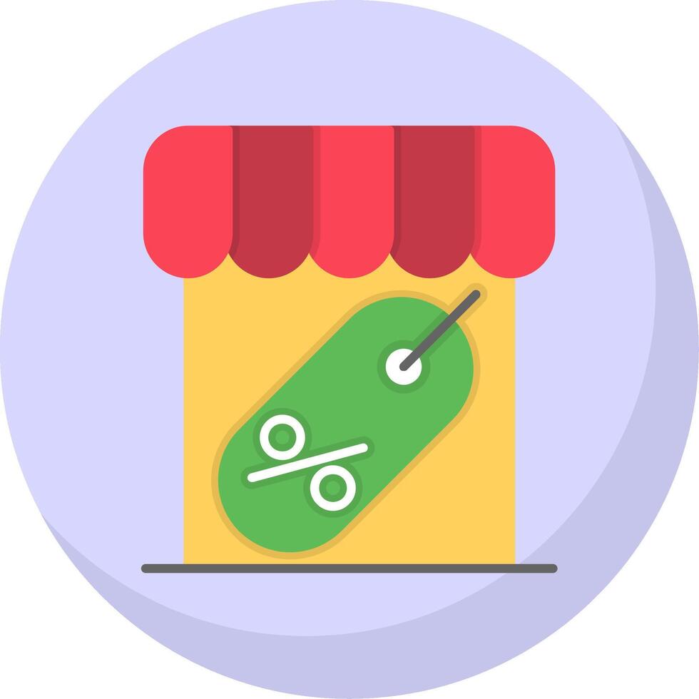 Marketplace Flat Bubble Icon vector