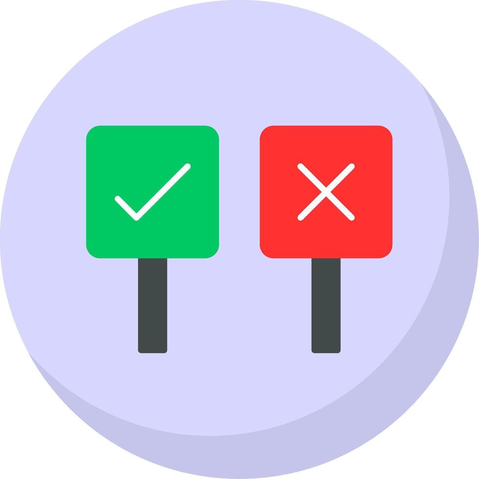 Decision Making Flat Bubble Icon vector
