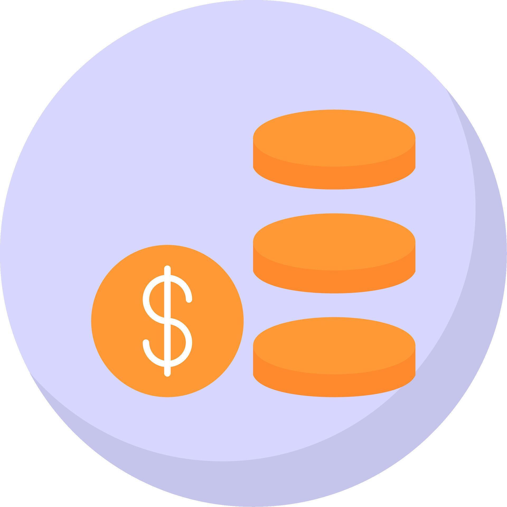 Coin Stack Flat Bubble Icon 39298129 Vector Art at Vecteezy