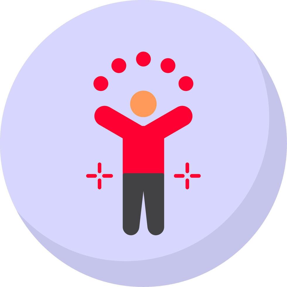 Juggling Ball Flat Bubble Icon vector