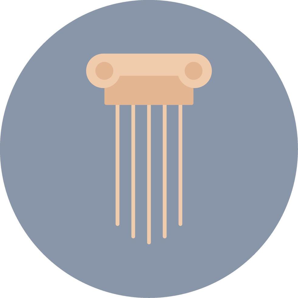 Greek Pillars Flat Bubble Icon vector