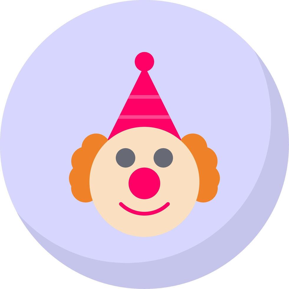 payaso plano burbuja icono vector