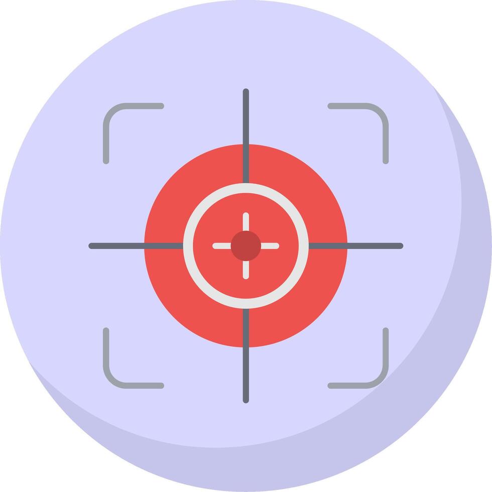 Aim Flat Bubble Icon vector