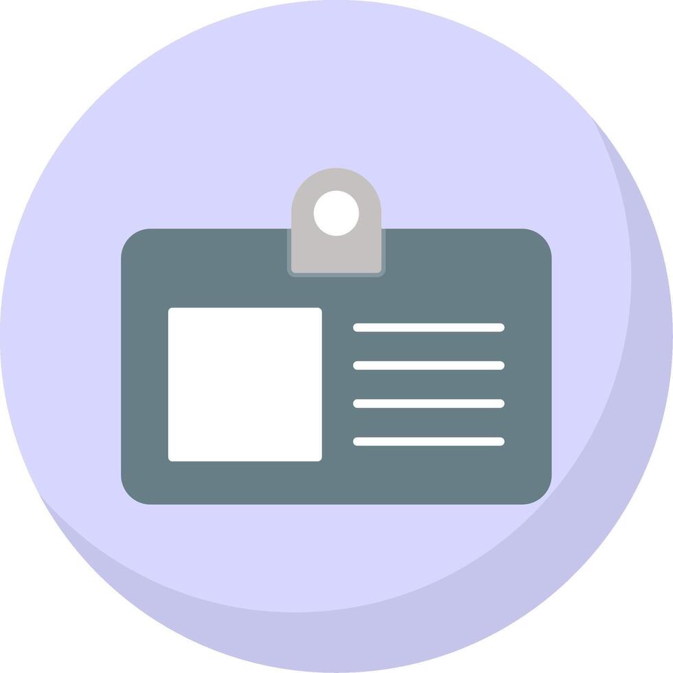 Id Card Flat Bubble Icon vector