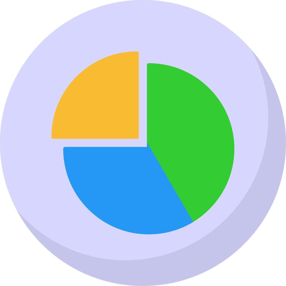 Pie Chart Flat Bubble Icon vector