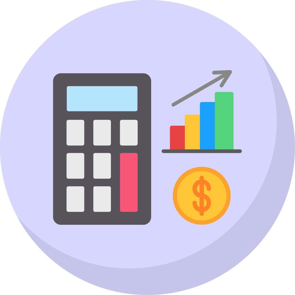 Accounting Flat Bubble Icon vector