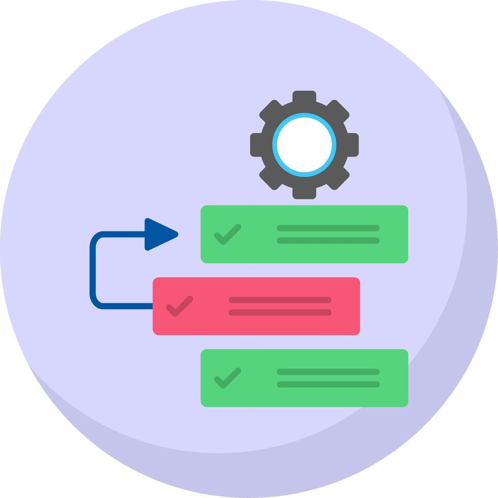 Backlog Flat Bubble Icon vector