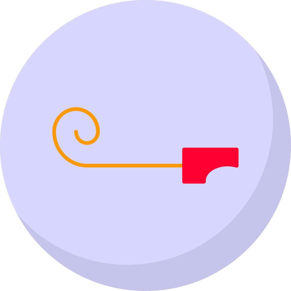 Party Blower Flat Bubble Icon vector