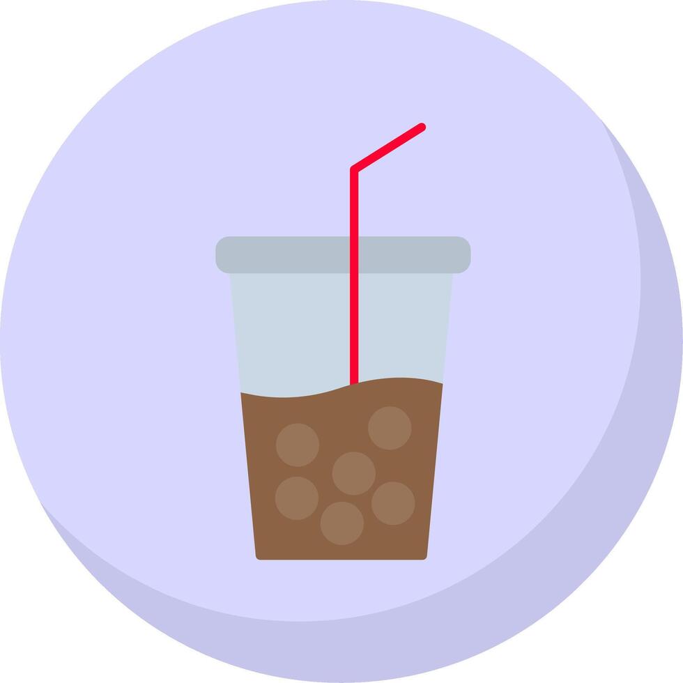 Soft Drink Flat Bubble Icon vector