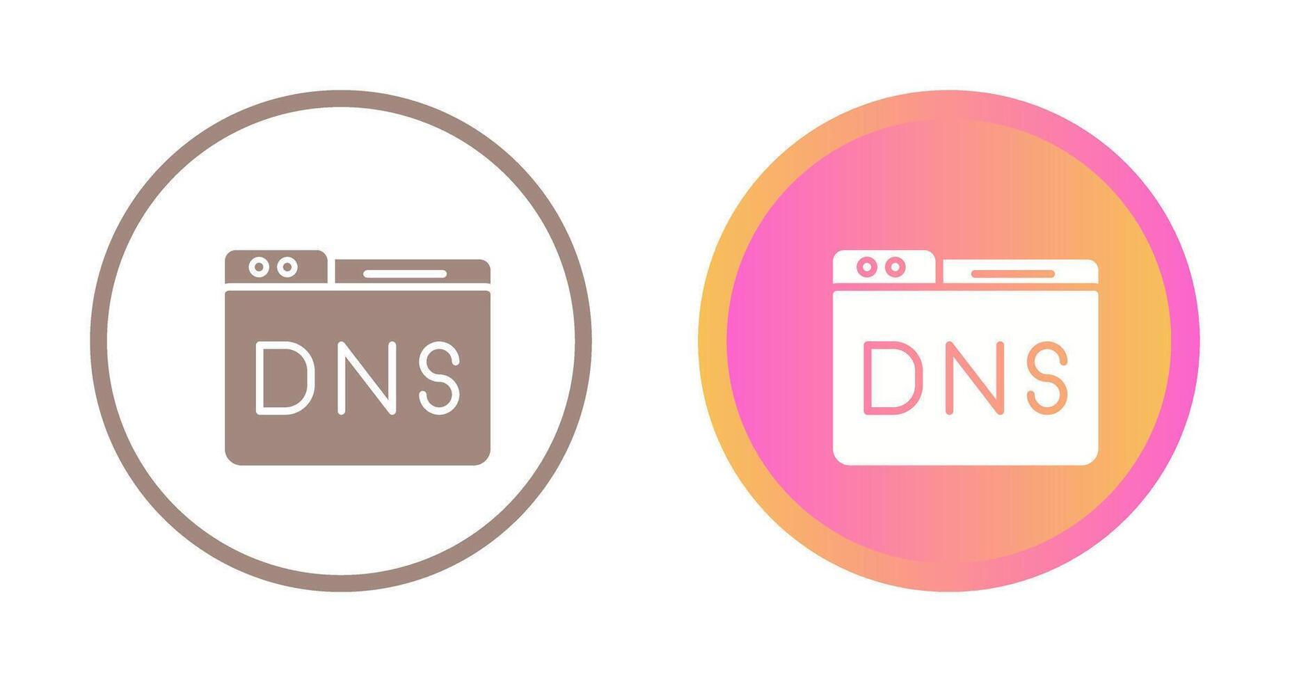 Domain DNS Management Vector Icon