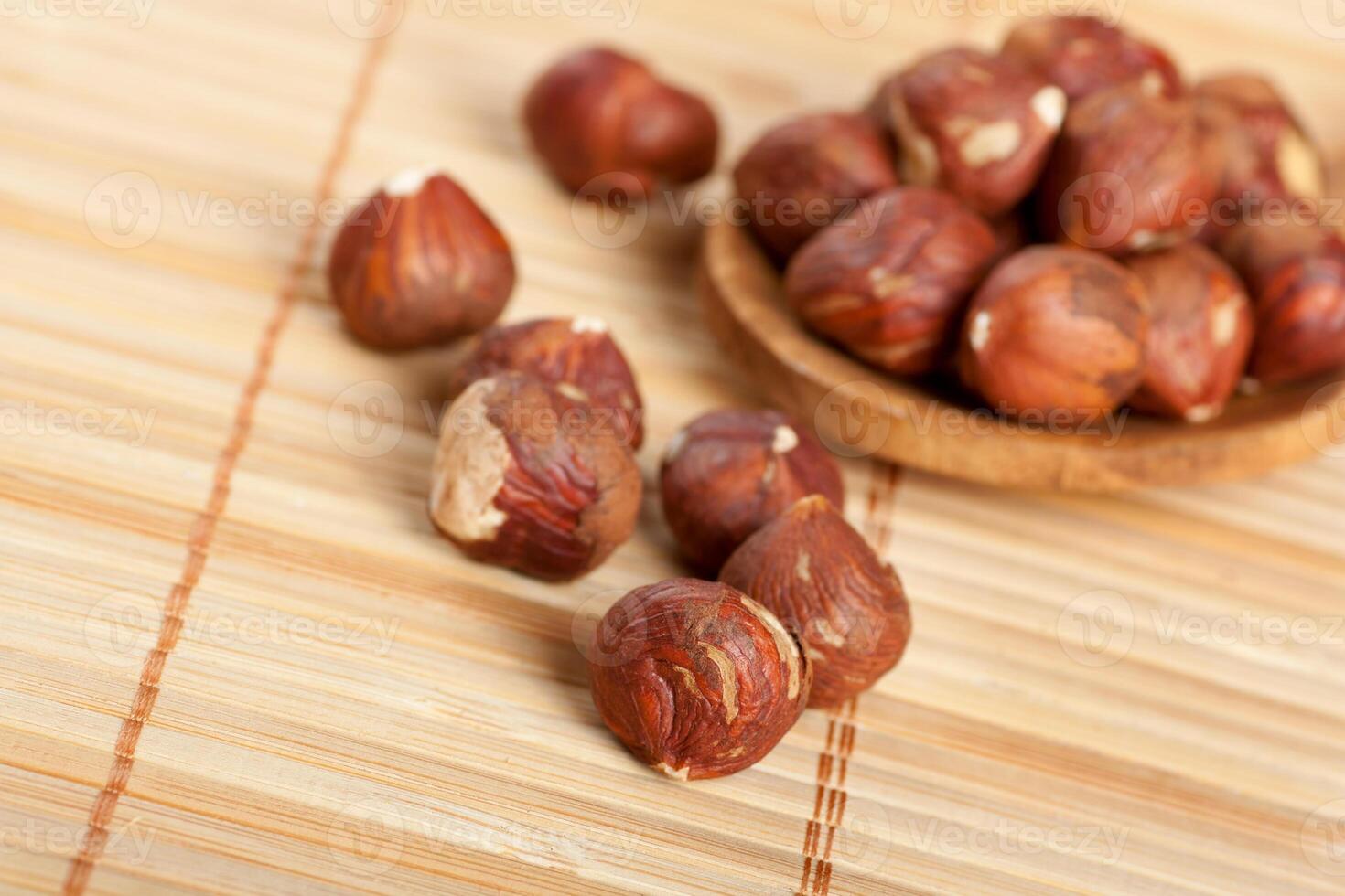 Hazelnuts close up photo