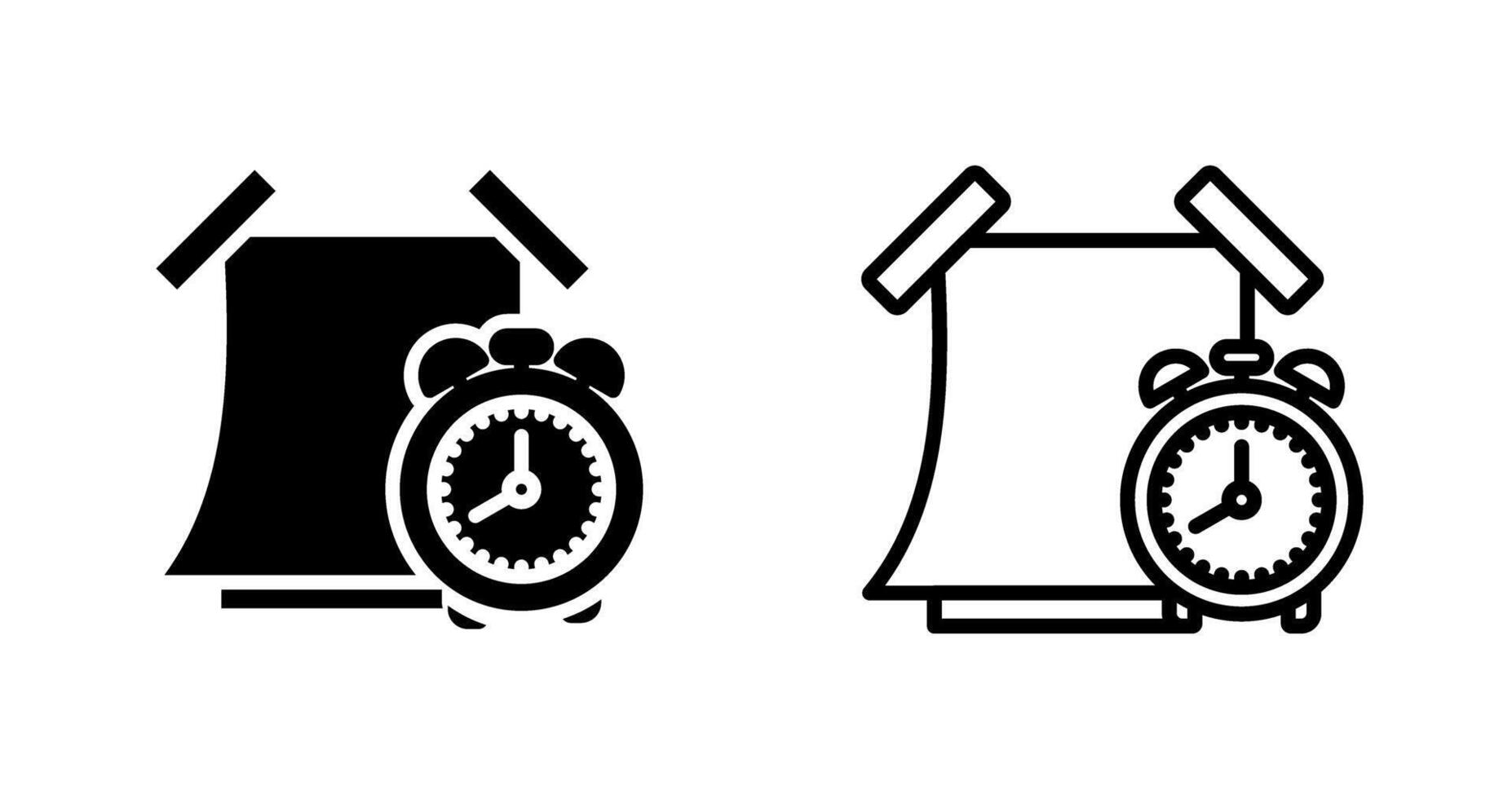 Sticky note with alarm clock Vector Icon