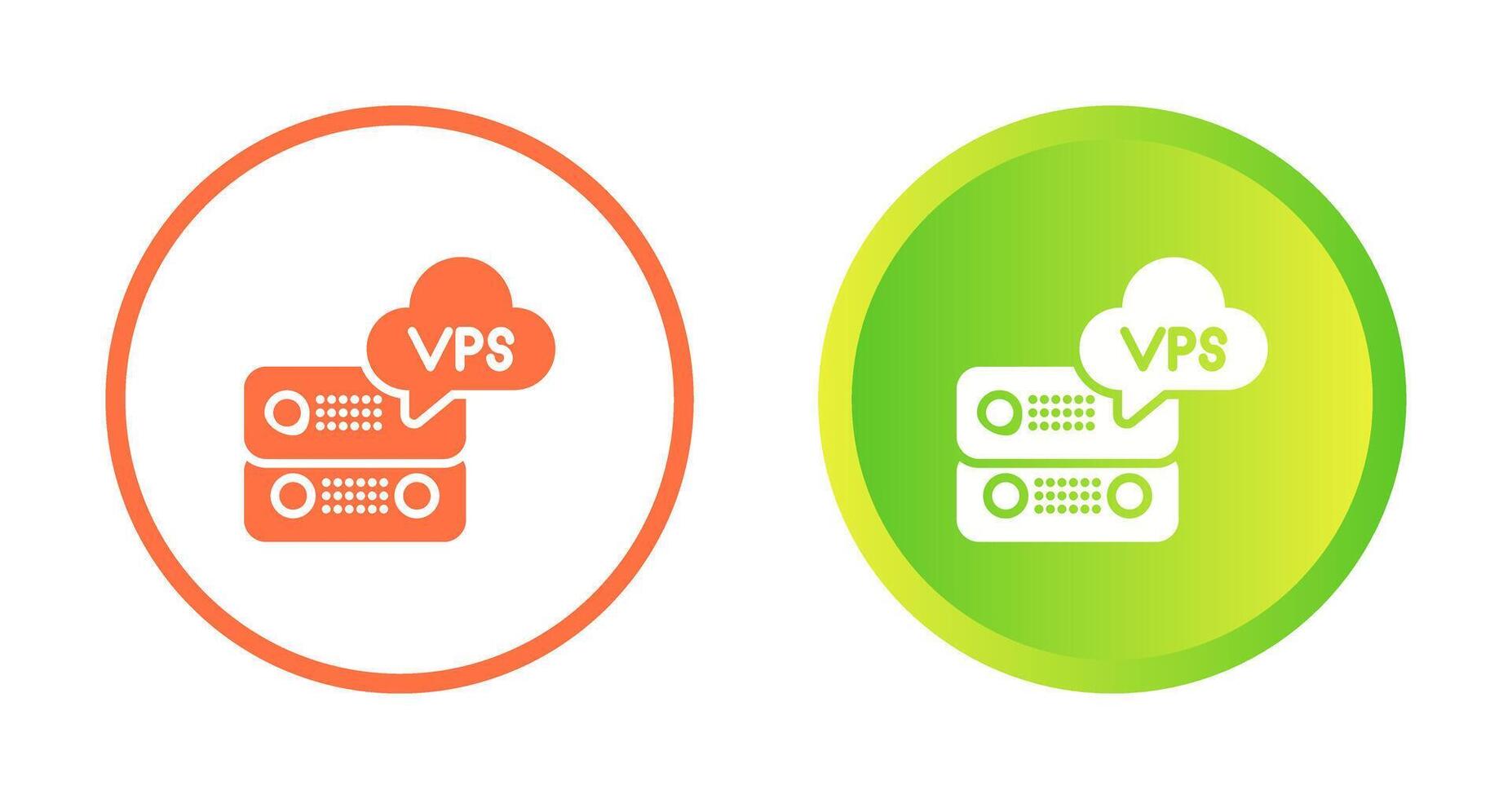 vps hospedaje vector icono