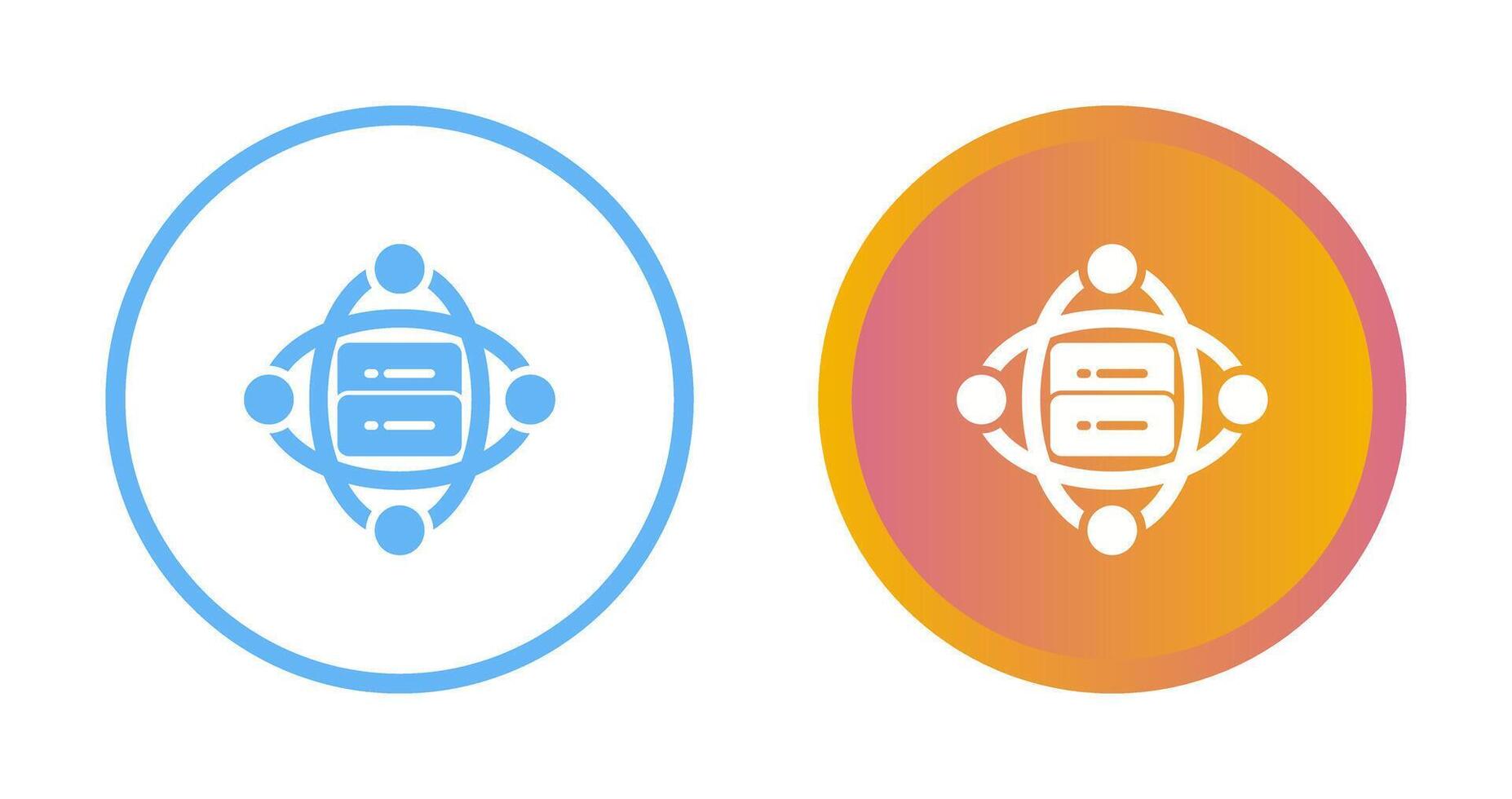 Cluster Server Vector Icon