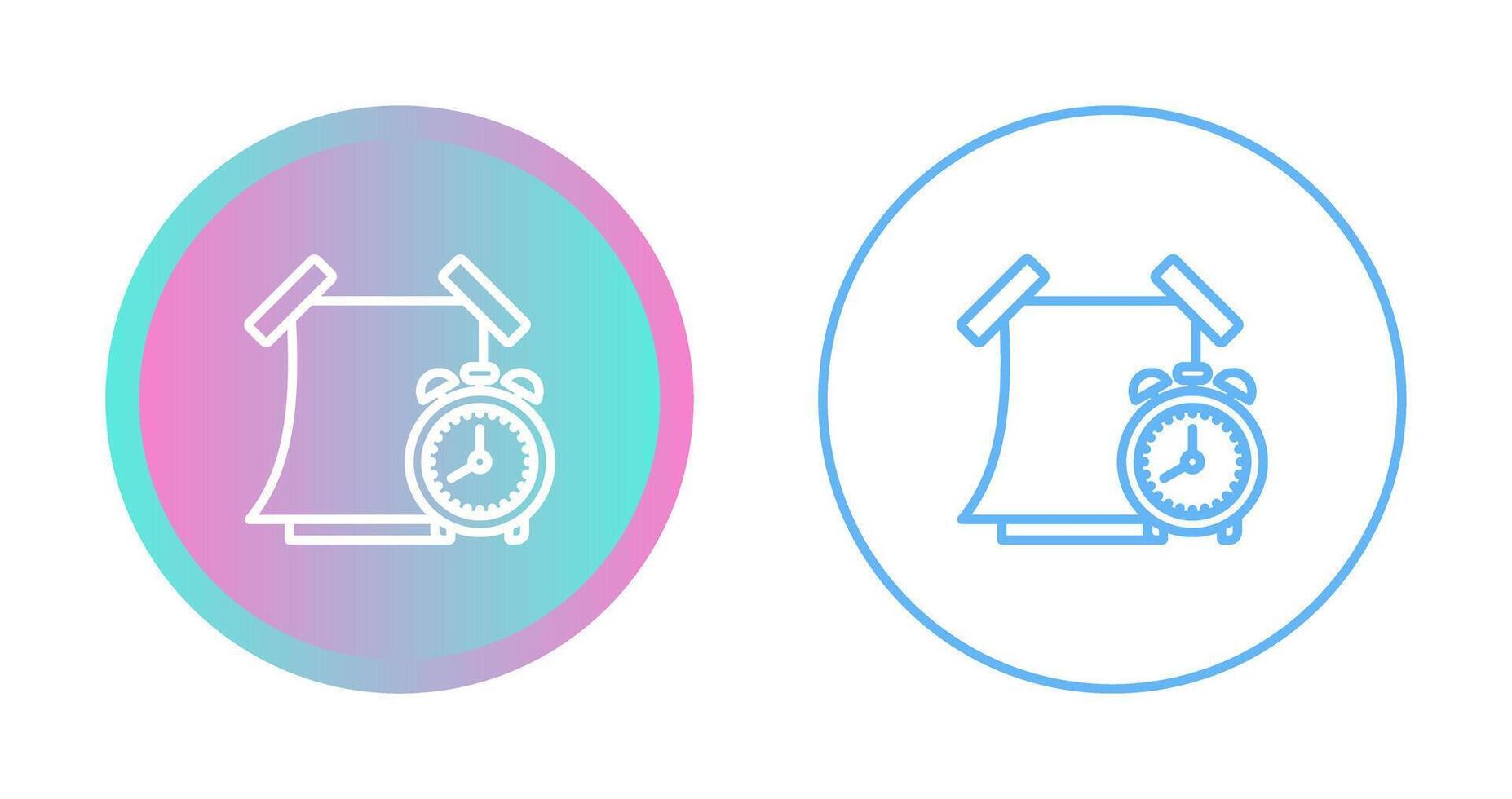 Sticky note with alarm clock Vector Icon