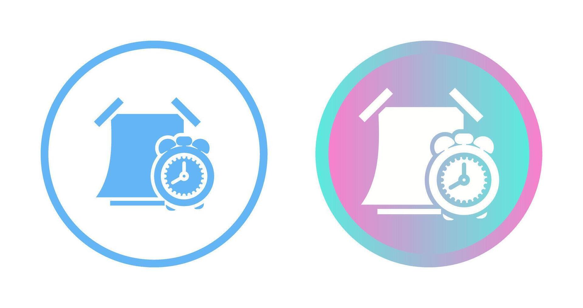 Sticky note with alarm clo Vector Icon