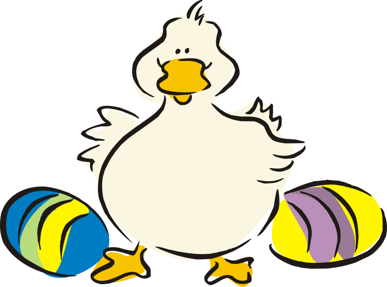 Duck with two eggs png