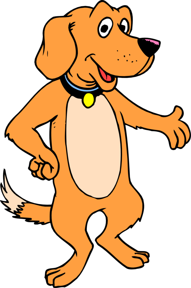 Cute dog standing 39300429 PNG