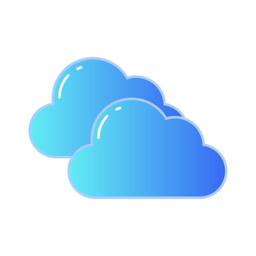 cloud icons, free weather png icons suitable for UI design, mobile applications, etc