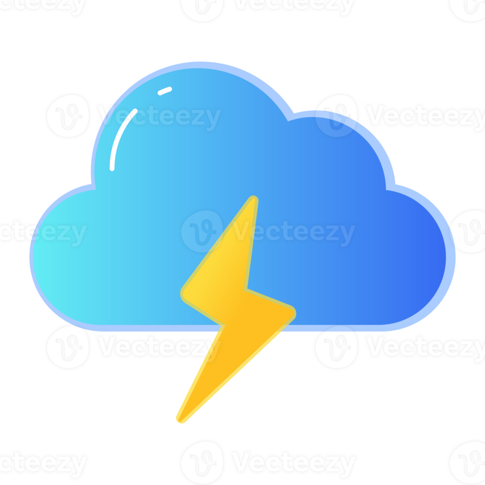 Thunder cloud icon, thunder cloud icon, weather icon, suitable for websites, mobile applications, etc png