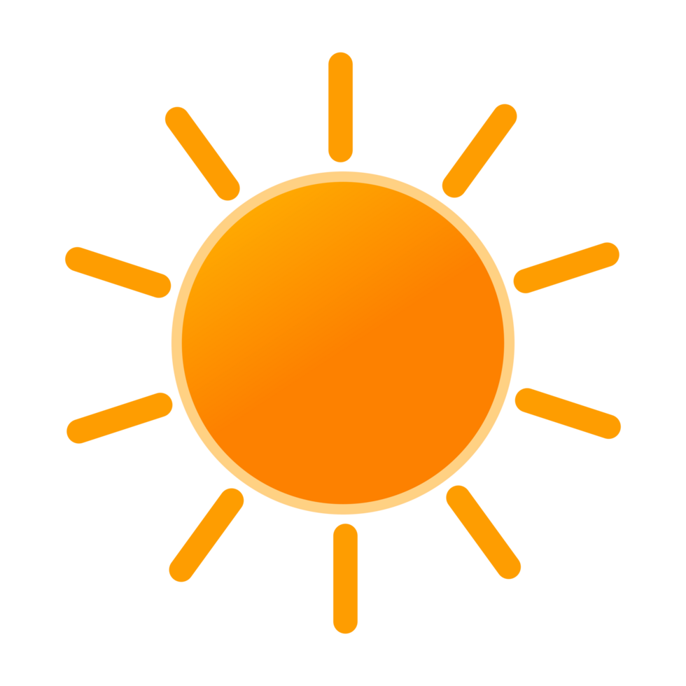 Sun Icon, Weather Icon, suitable for UI, websites, mobile applications png