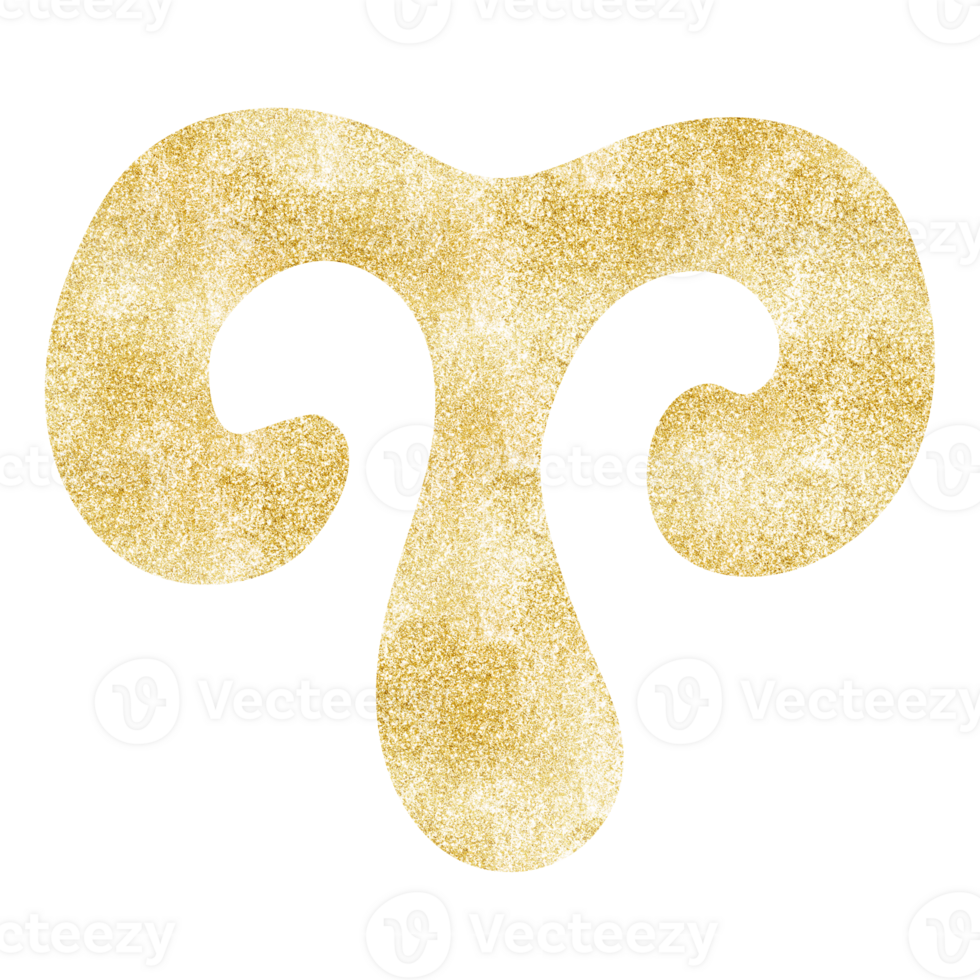 Gold aries zodiac symbol illustration. Simple aries zodiac icon. luxury, esoteric zodiac sign concept. Astrological calendar. Horoscope astrology. Fit for paranormal, tarot readers and astrologers png