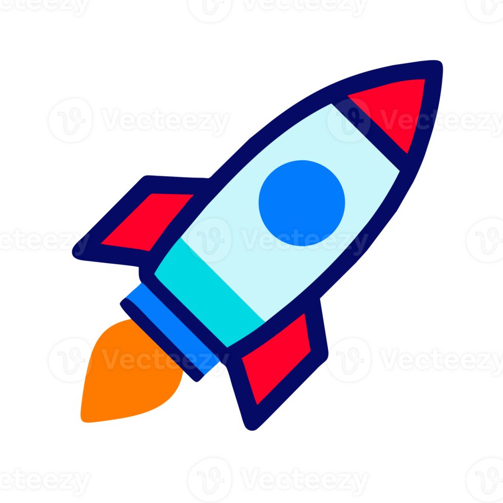 AI generated jet rocket icon png