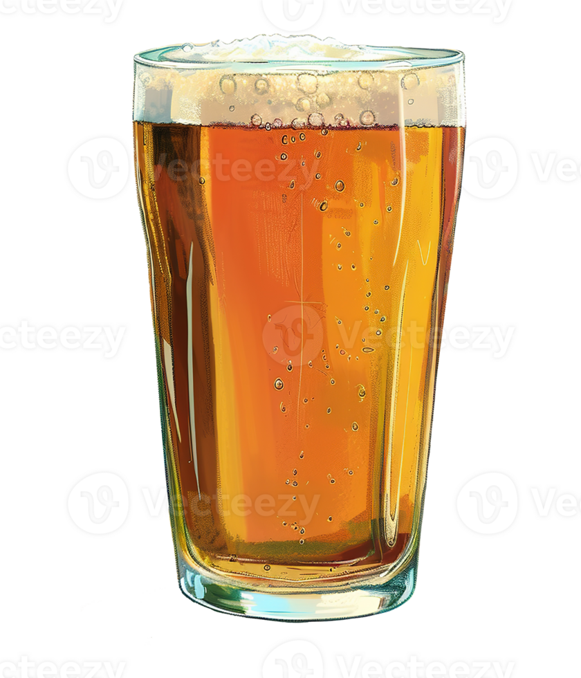 AI generated illustration glass of beer for celebrate st patrick day ai generated png