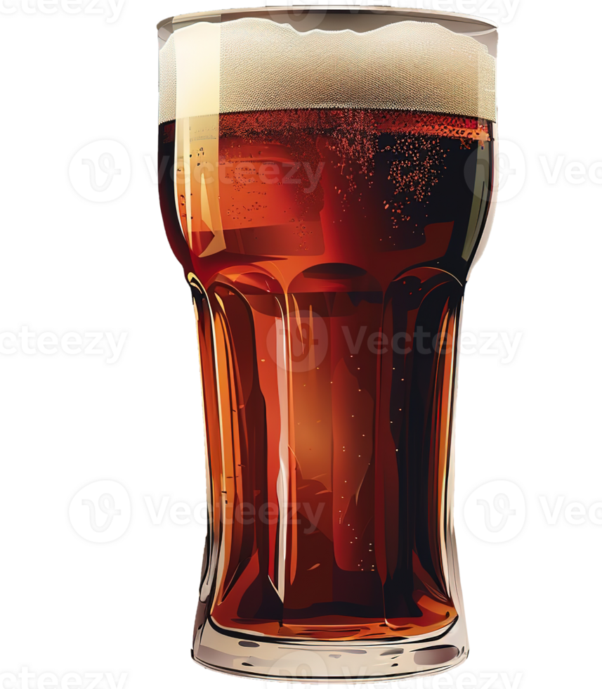 AI generated illustration glass of beer for celebrate st patrick day ai generated png