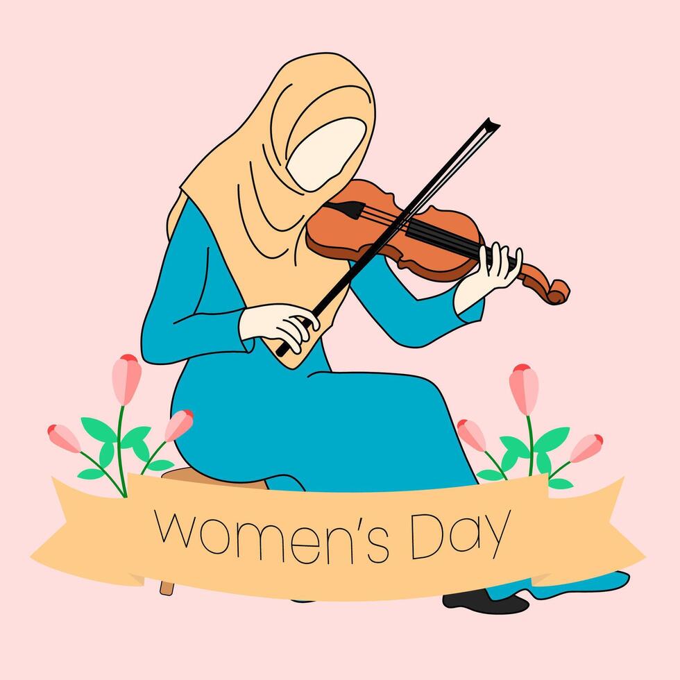 woman illustration for international women's day vector