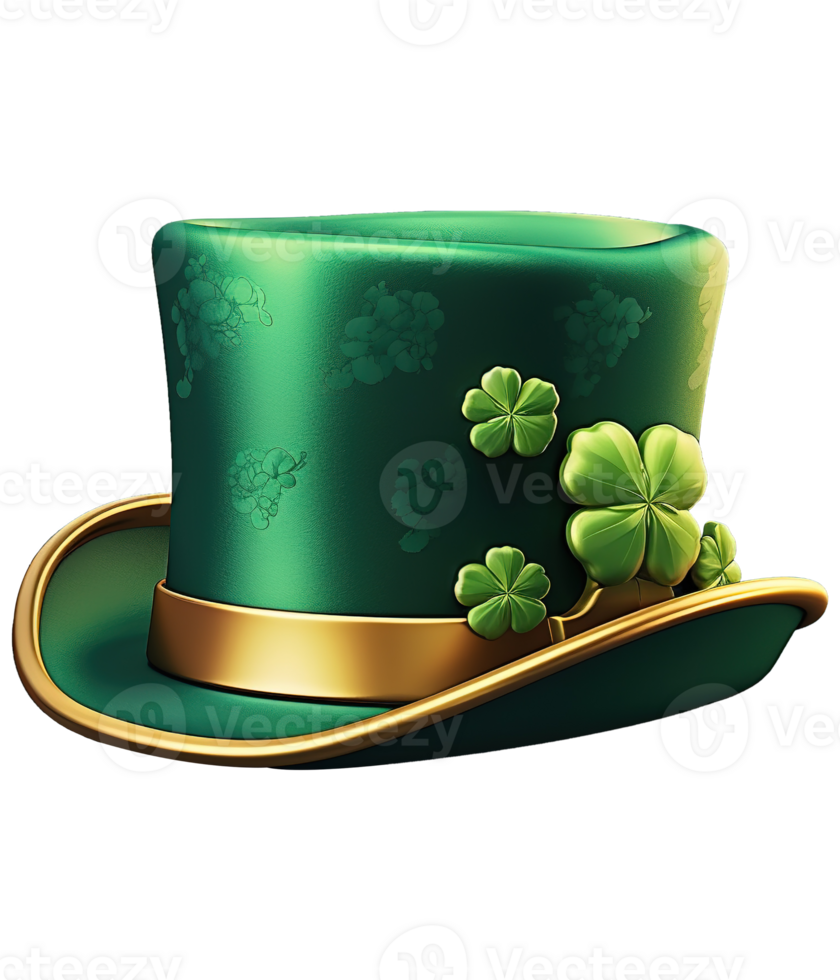 AI generated illustration of Leprechaun green hat for celebrate st patrick ai generated png