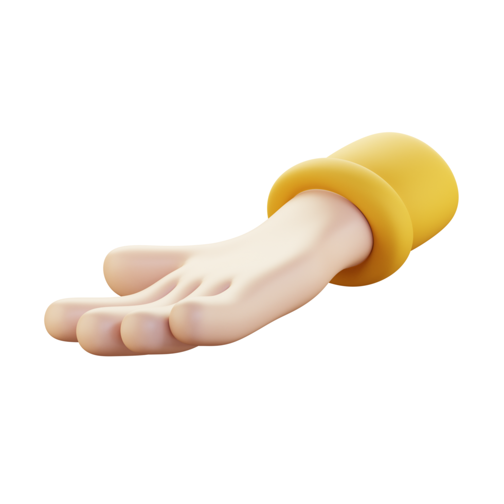 presenting hand 3d icon illustration png