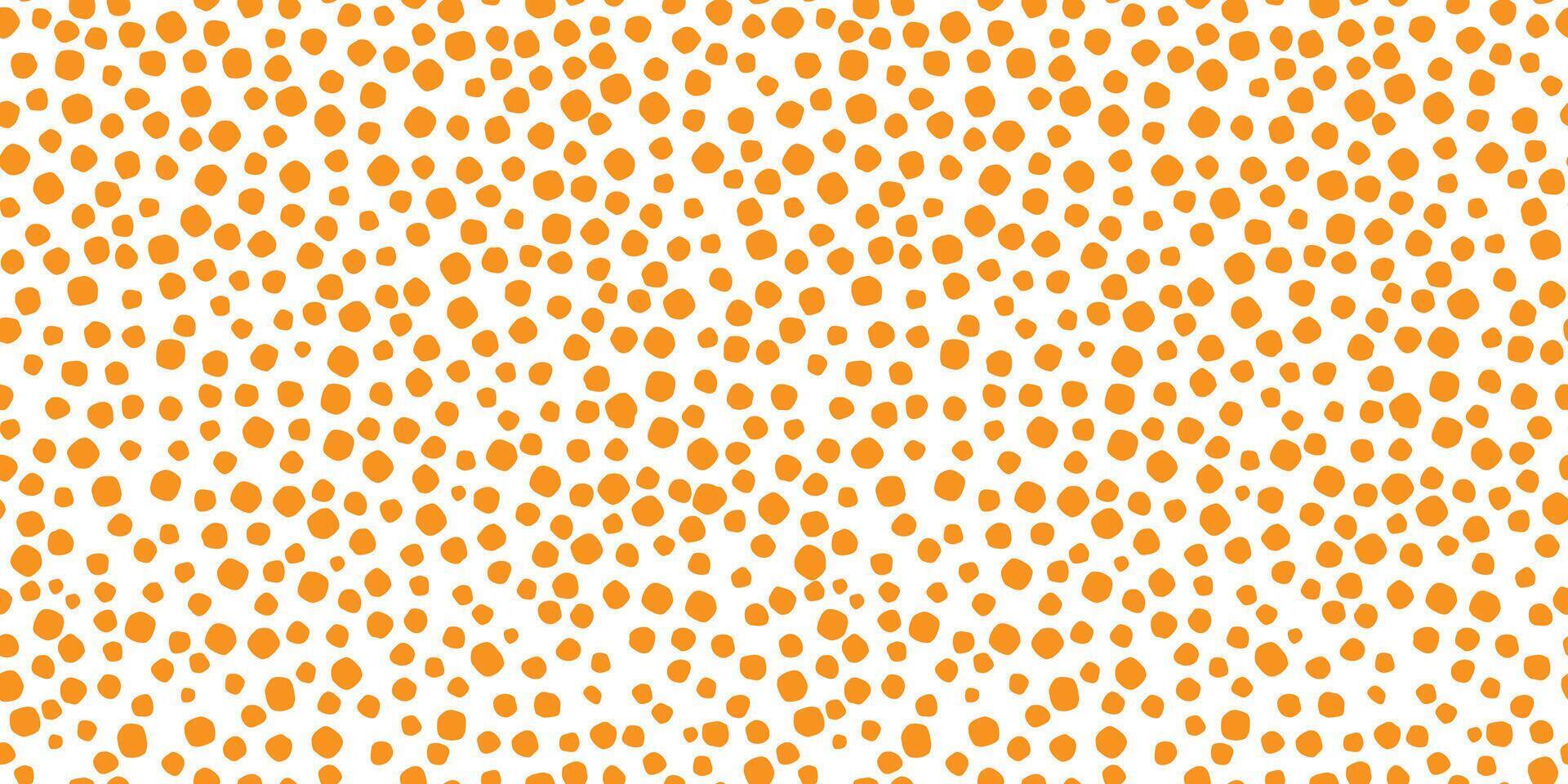 Seamless pattern with abstract spots, dots, macro pollen, uneven circles. A simple print with chaotic random circles. Vector graphics.