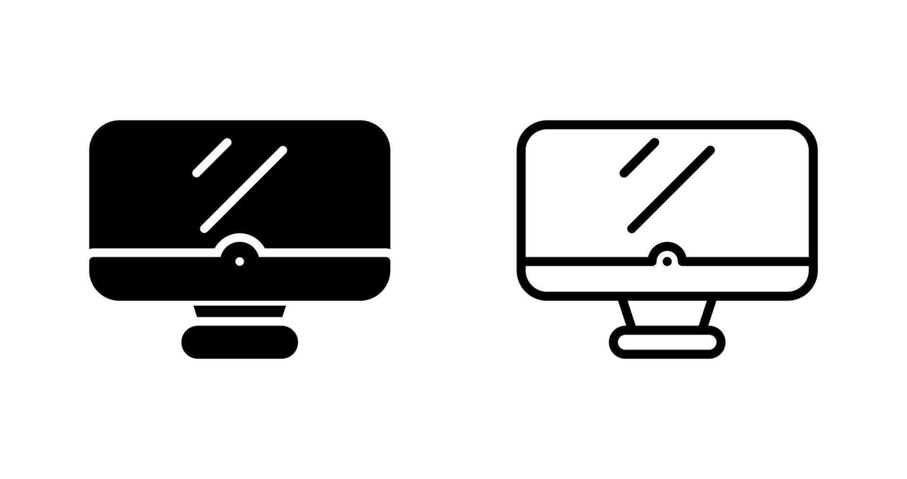 Desktop computer Vector Icon