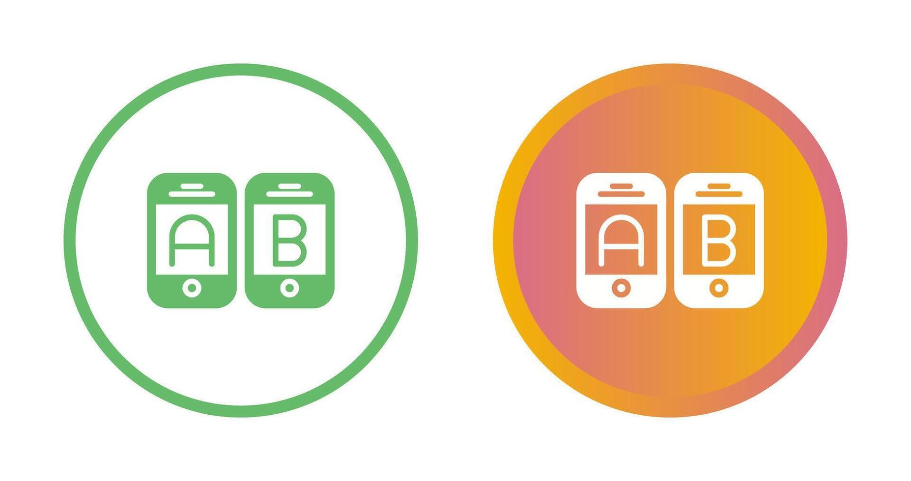 A B Testing Vector Icon