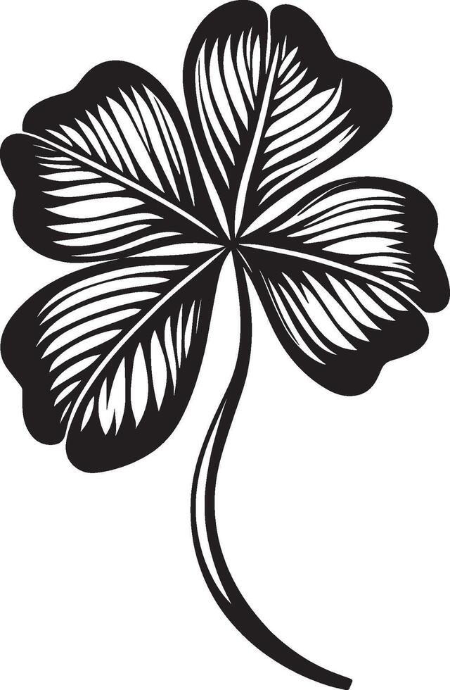 AI generated Shamrock Four Leaf Clover Illustration vector